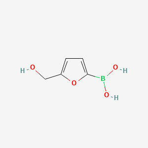 (5-(HYDROXYMETHYL)FURAN-2-YL)BORONIC ACID structure, CAS 1256355-56-2