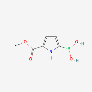 (5-(METHOXYCARBONYL)-1H-PYRROL-2-YL)BORONIC ACID structure, CAS 1217500-64-5