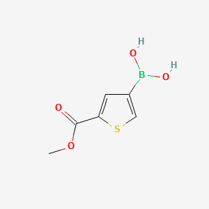(5-(METHOXYCARBONYL)THIOPHEN-3-YL)BORONIC ACID structure, CAS 957062-52-1