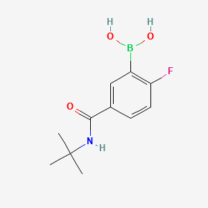 (5-(TERT-BUTYLCARBAMOYL)-2-FLUOROPHENYL)BORONIC ACID structure, CAS 874289-51-7