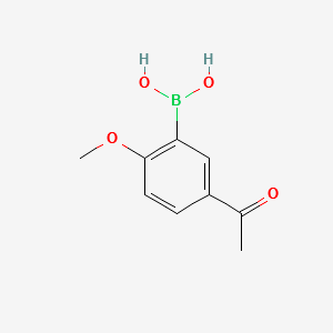 (5-ACETYL-2-METHOXYPHENYL)BORONIC ACID structure, CAS 1215281-20-1