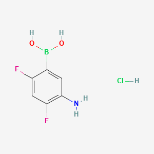 (5-AMINO-2,4-DIFLUOROPHENYL)BORONIC ACID HYDROCHLORIDE structure, CAS 1218790-76-1