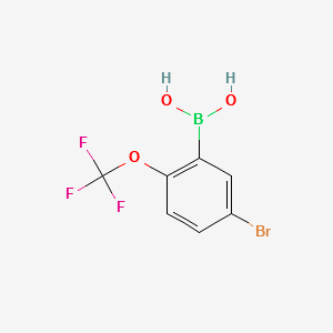 (5-BROMO-2-(TRIFLUOROMETHOXY)PHENYL)BORONIC ACID structure, CAS 1072951-56-4