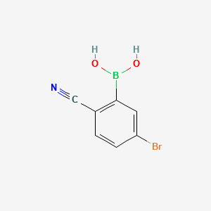 (5-BROMO-2-CYANOPHENYL)BORONIC ACID structure, CAS 1032231-30-3
