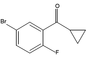 (5-BROMO-2-FLUOROPHENYL)(CYCLOPROPYL)METHANONE structure, CAS 1222368-75-3