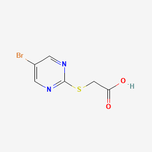 (5-BROMO-2-PYRIMIDINYL)THIO]ACETIC ACID structure, CAS 52767-92-7