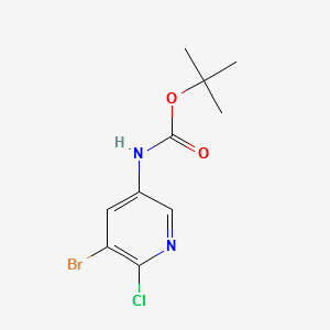 (5-BROMO-6-CHLOROPYRIDIN-3-YL)CARBAMIC ACID TERT-BUTYL ESTER structure, CAS 405939-59-5