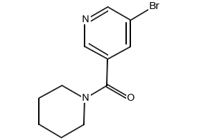 (5-BROMOPYRIDIN-3-YL)(PIPERIDIN-1-YL)METHANONE structure, CAS 342013-82-5