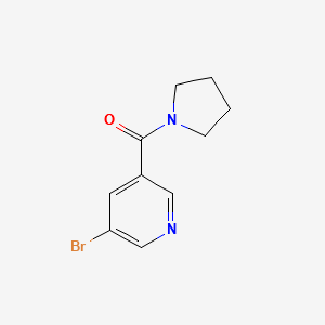 (5-BROMOPYRIDIN-3-YL)(PYRROLIDIN-1-YL)METHANONE structure, CAS 1090388-79-6