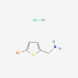 (5-BROMOTHIOPHEN-2-YL)METHANAMINE HYDROCHLORIDE structure, CAS 1001414-56-7