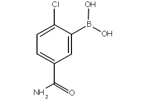 (5-CARBAMOYL-2-CHLOROPHENYL)BORONIC ACID structure, CAS 1150114-35-4