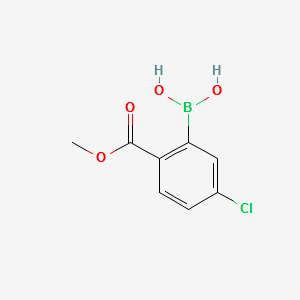(5-CHLORO-2-(METHOXYCARBONYL)PHENYL)BORONIC ACID structure, CAS 957062-64-5
