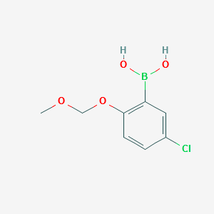 (5-CHLORO-2-(METHOXYMETHOXY)PHENYL)BORONIC ACID structure, CAS 609352-56-9