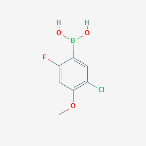 (5-CHLORO-2-FLUORO-4-METHOXYPHENYL)BORONIC ACID structure, CAS 1072952-18-1