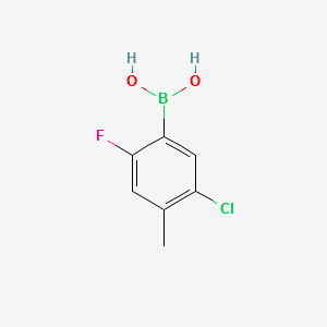 (5-CHLORO-2-FLUORO-4-METHYLPHENYL)BORONIC ACID structure, CAS 1072952-42-1
