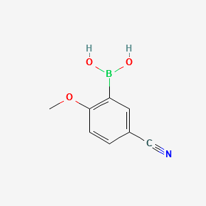 (5-CYANO-2-METHOXYPHENYL)BORONIC ACID structure, CAS 612833-37-1