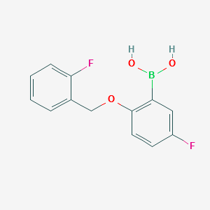 (5-FLUORO-2-((2-FLUOROBENZYL)OXY)PHENYL)BORONIC ACID structure, CAS 1256358-52-7