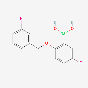 (5-FLUORO-2-((3-FLUOROBENZYL)OXY)PHENYL)BORONIC ACID structure, CAS 1256358-53-8