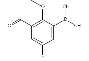 (5-FLUORO-3-FORMYL-2-METHOXYPHENYL)BORONIC ACID structure, CAS 1072951-73-5