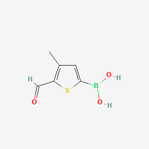 (5-FORMYL-4-METHYLTHIOPHEN-2-YL)BORONIC ACID structure, CAS 352530-25-7