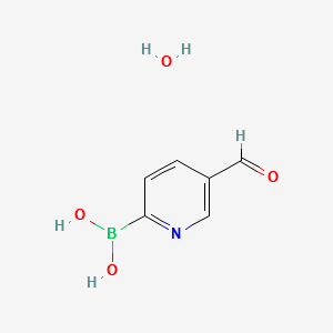 (5-FORMYLPYRIDIN-2-YL)BORONIC ACID HYDRATE structure, CAS 1217500-70-3