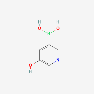 (5-HYDROXYPYRIDIN-3-YL)BORONIC ACID structure, CAS 1208308-11-5