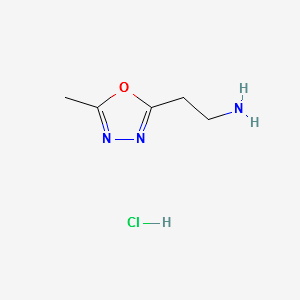 (5-METHYL-1,3,4-OXADIAZOL-2-YL)METHANAMINE HYDROCHLORIDE structure, CAS 1172088-56-0