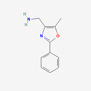 (5-METHYL-2-PHENYLOXAZOL-4-YL)METHANAMINE structure, CAS 132451-28-6