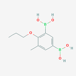 (5-METHYL-4-PROPOXY-1,3-PHENYLENE)DIBORONIC ACID structure, CAS 850568-70-6