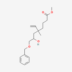 (5R,7R)-METHYL 8-(BENZYLOXY)-7-HYDROXY-5-METHYL-5-VINYLOCTANOATE structure, CAS 130675-13-7