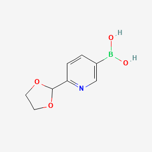 (6-(1,3-DIOXOLAN-2-YL)PYRIDIN-3-YL)BORONIC ACID structure, CAS 1072952-38-5