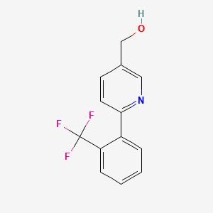 (6-(2-(TRIFLUOROMETHYL)PHENYL)PYRIDIN-3-YL)METHANOL structure, CAS 220455-42-5