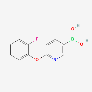 (6-(2-FLUOROPHENOXY)PYRIDIN-3-YL)BORONIC ACID structure, CAS 1105663-76-0