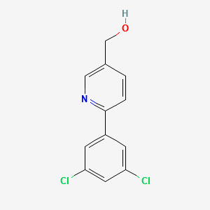 (6-(3,5-DICHLOROPHENYL)PYRIDIN-3-YL)METHANOL structure, CAS 887974-84-7
