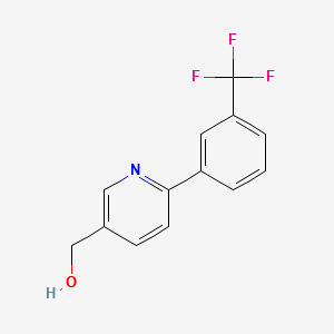 (6-(3-(TRIFLUOROMETHYL)PHENYL)PYRIDIN-3-YL)METHANOL structure, CAS 887974-41-6