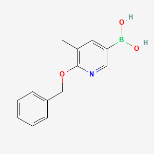 (6-(BENZYLOXY)-5-METHYLPYRIDIN-3-YL)BORONIC ACID structure, CAS 1356087-42-7