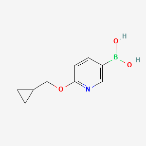 (6-(CYCLOPROPYLMETHOXY)PYRIDIN-3-YL)BORONIC ACID structure, CAS 1028749-31-6