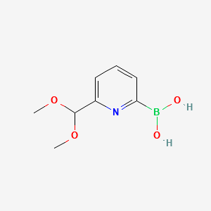 (6-(DIMETHOXYMETHYL)PYRIDIN-2-YL)BORONIC ACID structure, CAS 1256355-18-6