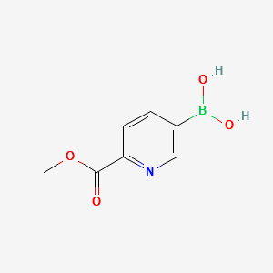 (6-(METHOXYCARBONYL)PYRIDIN-3-YL)BORONIC ACID structure, CAS 1072945-86-8