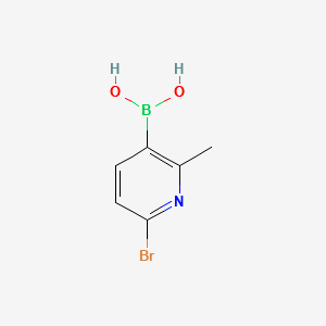 (6-BROMO-2-METHYLPYRIDIN-3-YL)BORONIC ACID structure, CAS 1072944-22-9