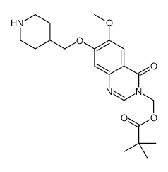 (6-METHOXY-4-OXO-7-(PIPERIDIN-4-YLMETHOXY)QUINAZOLIN-3(4H)-YL)METHYL PIVALATE structure, CAS 288385-87-5