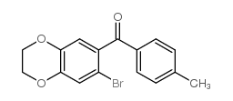 (7-BROMO-2,3-DIHYDROBENZO[B][1,4]DIOXIN-6-YL)(P-TOLYL)METHANONE structure, CAS 175136-42-2