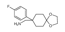 (8-(4-FLUOROPHENYL)-1,4-DIOXASPIRO[4.5]DECAN-8-YL)METHANAMINE structure, CAS 887979-07-9