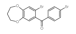 (8-BROMO-3,4-DIHYDRO-2H-BENZO[B][1,4]DIOXEPIN-7-YL)(4-BROMOPHENYL)METHANONE structure, CAS 175136-37-5