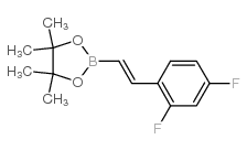 (E)-2-(2,4-DIFLUOROSTYRYL)-4,4,5,5-TETRAMETHYL-1,3,2-DIOXABOROLANE structure, CAS 736987-78-3