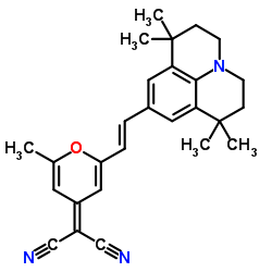 (E)-2-(2-METHYL-6-(2-(1,1,7,7-TETRAMETHYL-1,2,3,5,6,7-HEXAHYDROPYRIDO[3,2,1-IJ]QUINOLIN-9-YL)VINYL)-4H-PYRAN-4-YLIDENE)MALONONITRILE structure, CAS 159788-00-8