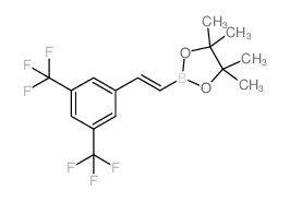 (E)-2-(3,5-BIS(TRIFLUOROMETHYL)STYRYL)-4,4,5,5-TETRAMETHYL-1,3,2-DIOXABOROLANE structure, CAS 1073354-87-6