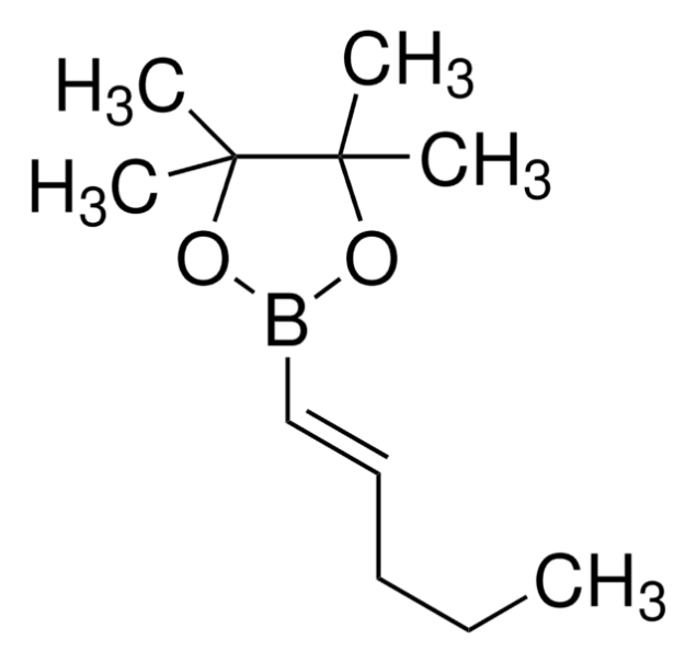(E)-4,4,5,5-TETRAMETHYL-2-(PENT-1-EN-1-YL)-1,3,2-DIOXABOROLANE structure, CAS 161395-96-6