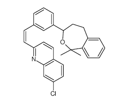 (E)-7-CHLORO-2-(3-(1,1-DIMETHYL-1,3,4,5-TETRAHYDROBENZO[C]OXEPIN-3-YL)STYRYL)QUINOLINE structure, CAS 168214-67-3