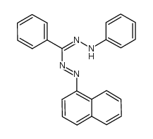 (E,E)-5-(NAPHTHALEN-1-YL)-1,3-DIPHENYLFORMAZAN structure, CAS 1719-72-8